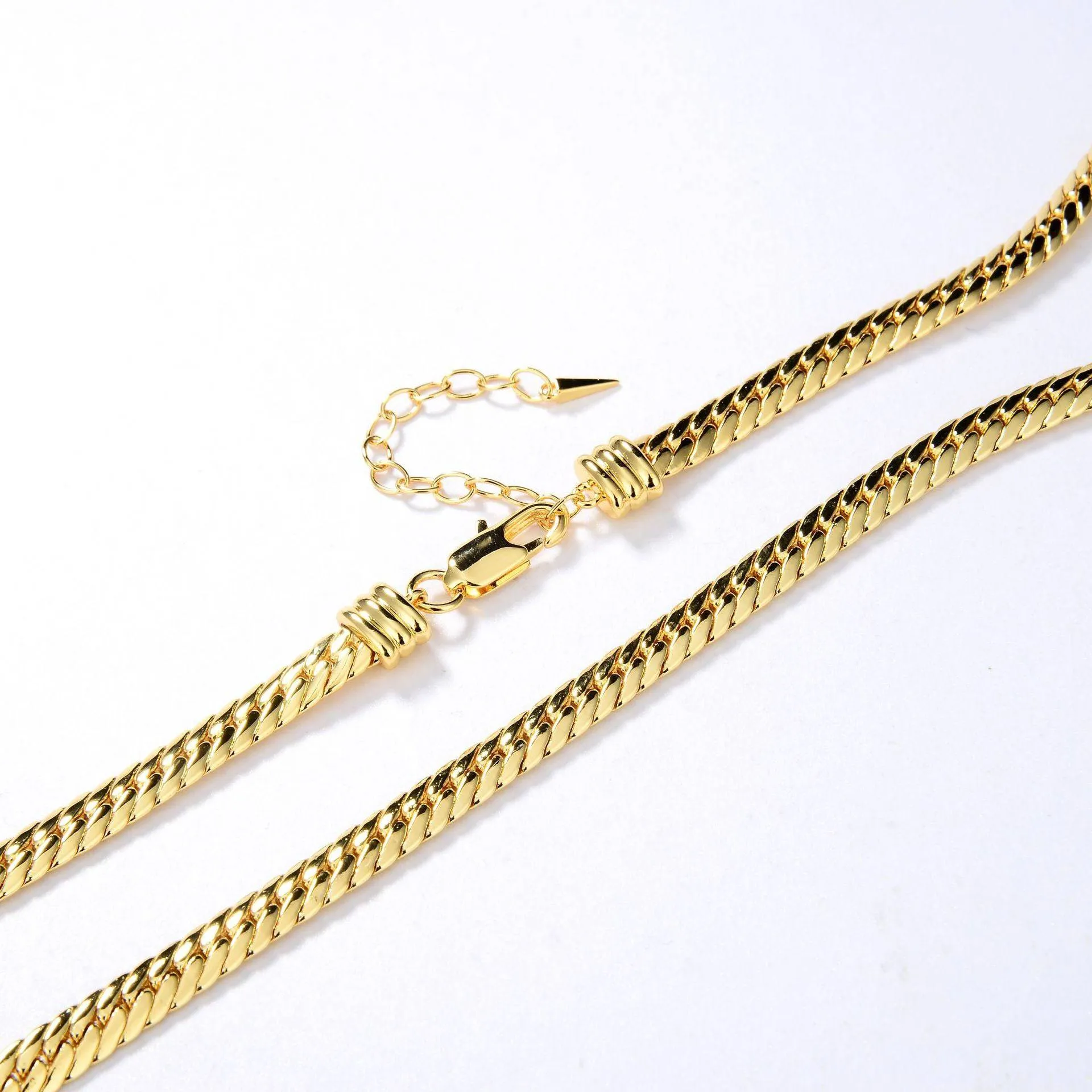 Flat Snake Chain Bracelet Necklace (Purchase Individually)