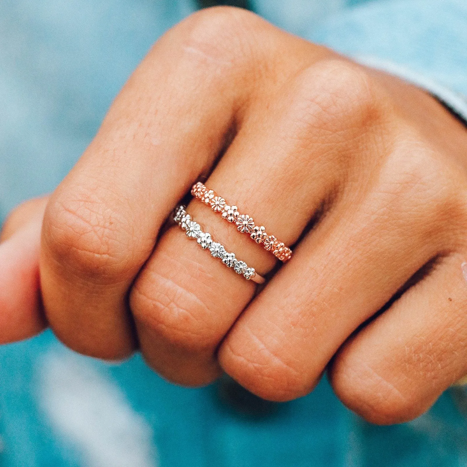 Floral Stacking Ring