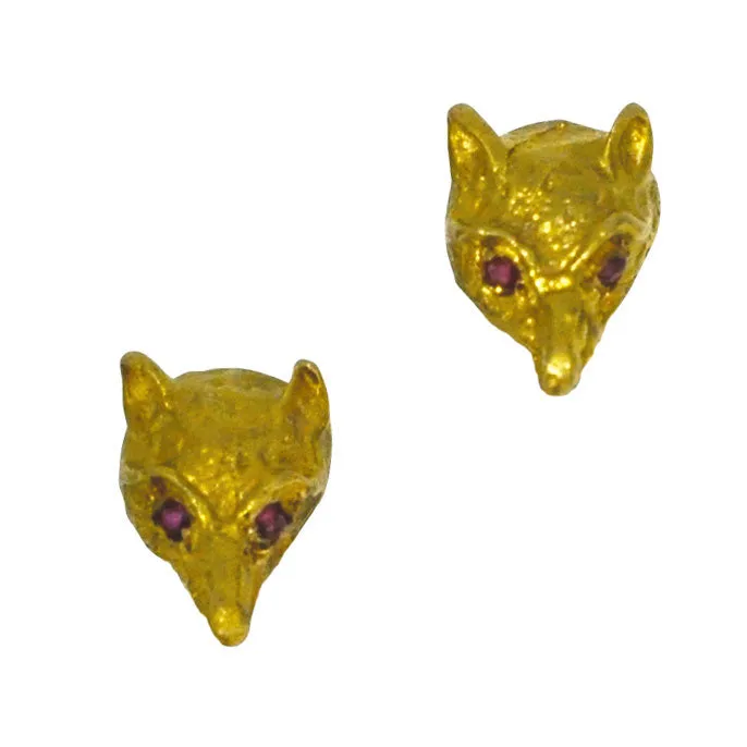 Fox Head Earrings