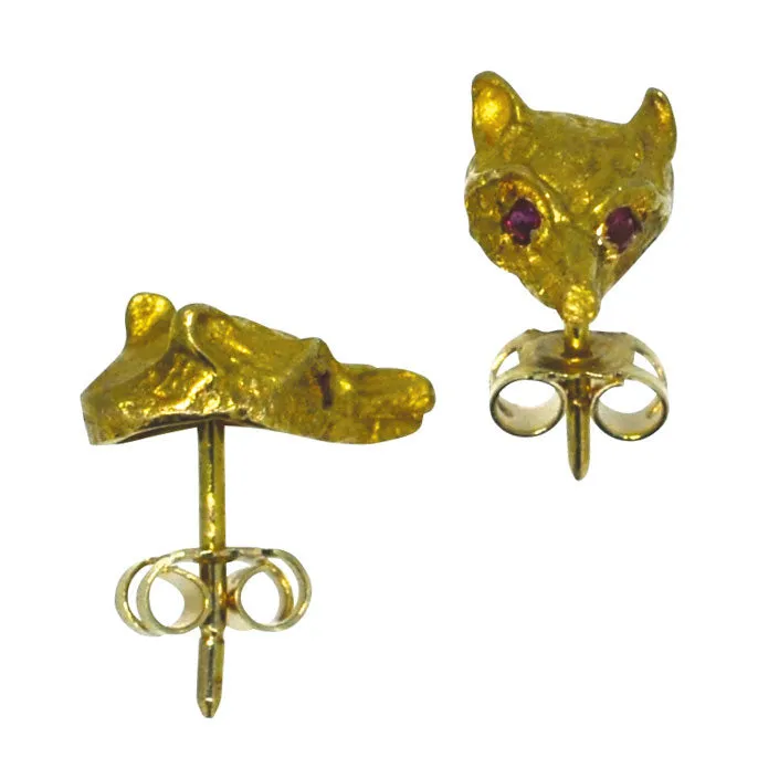 Fox Head Earrings