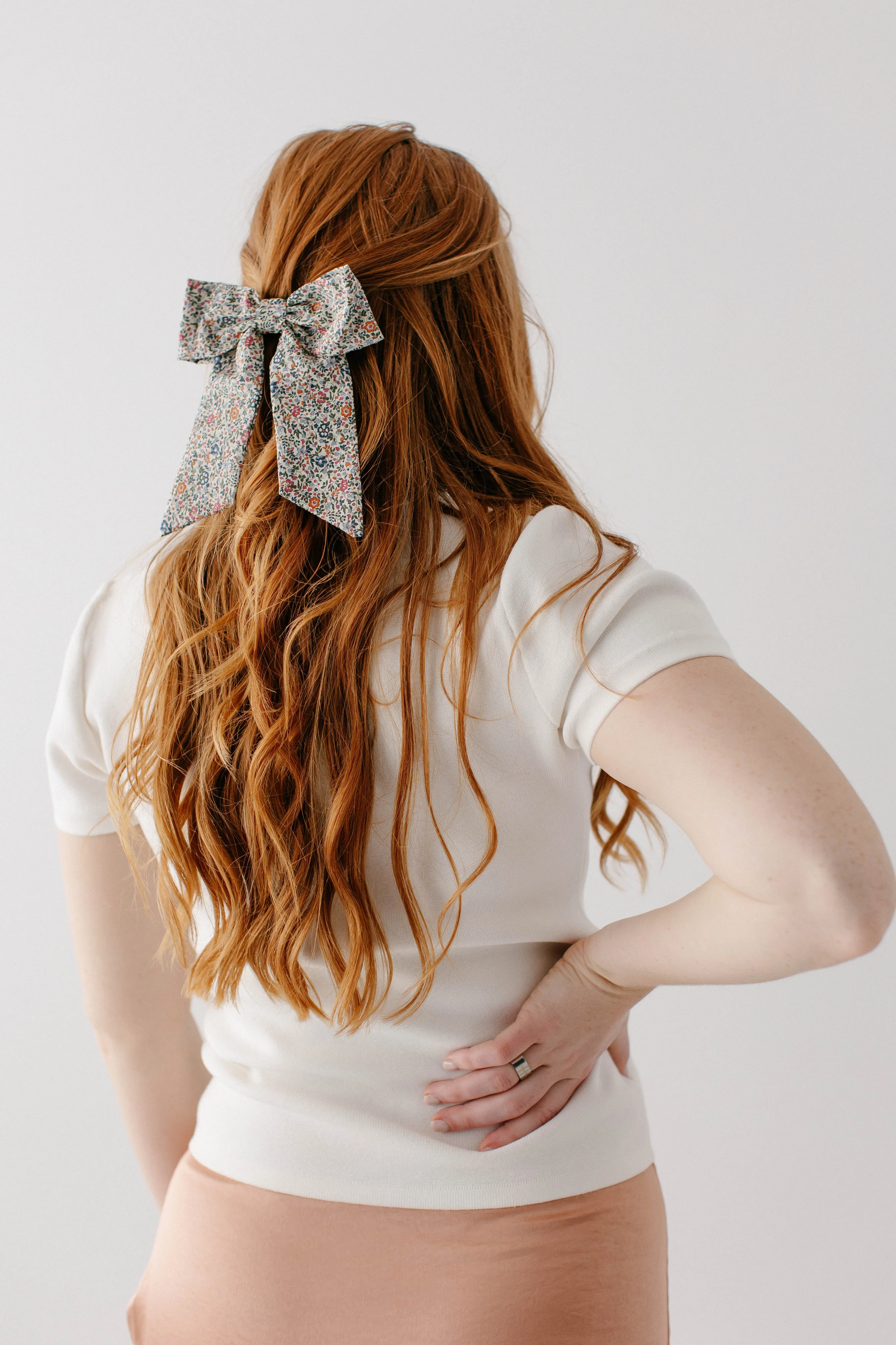 Garden Floral Hair Bow Barrette