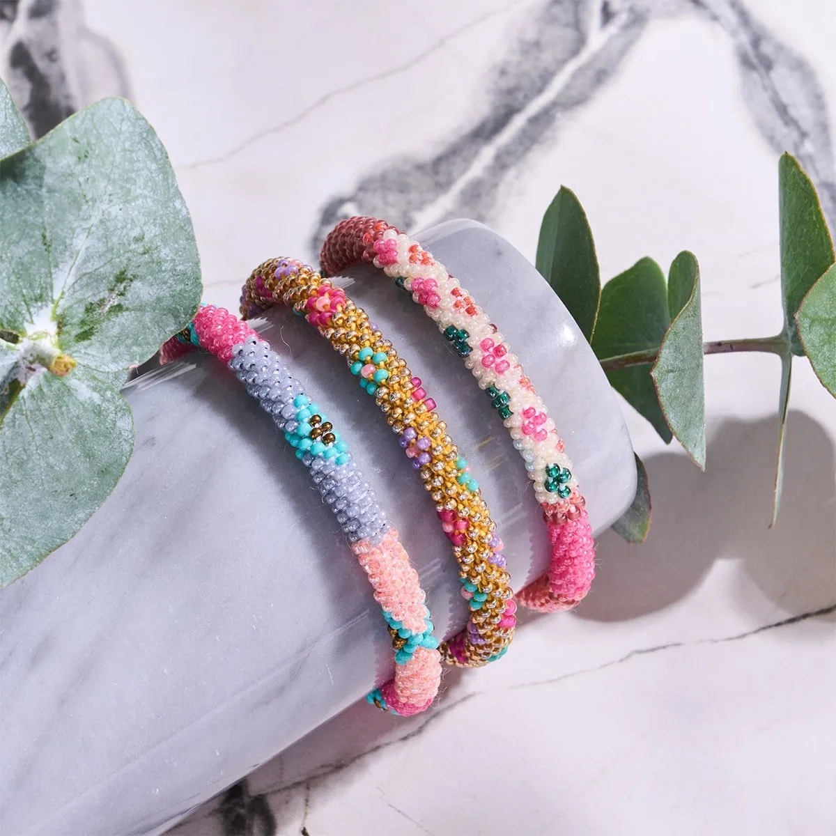 Garden Party | Himalayan Glass Bead Bracelet