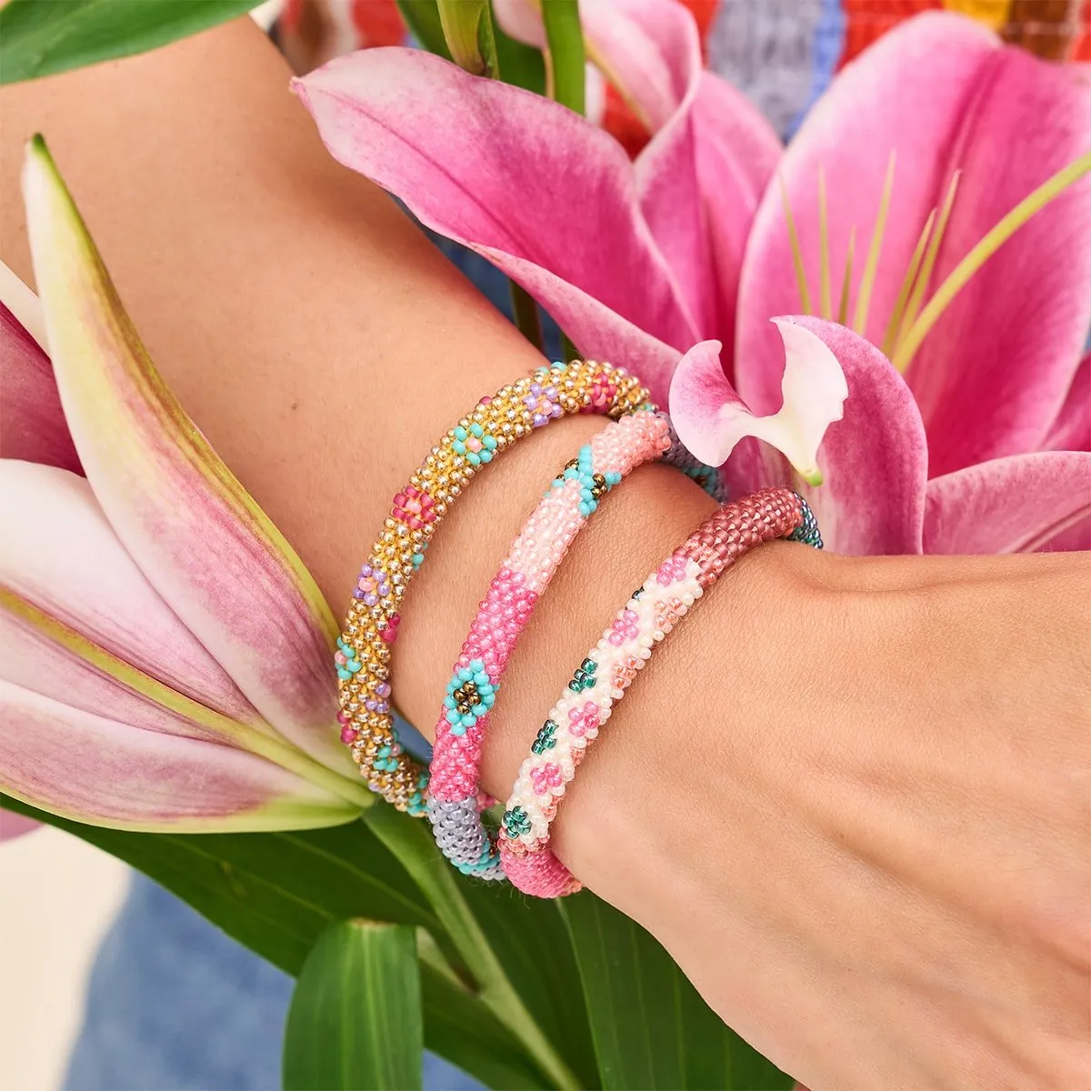 Garden Party | Himalayan Glass Bead Bracelet