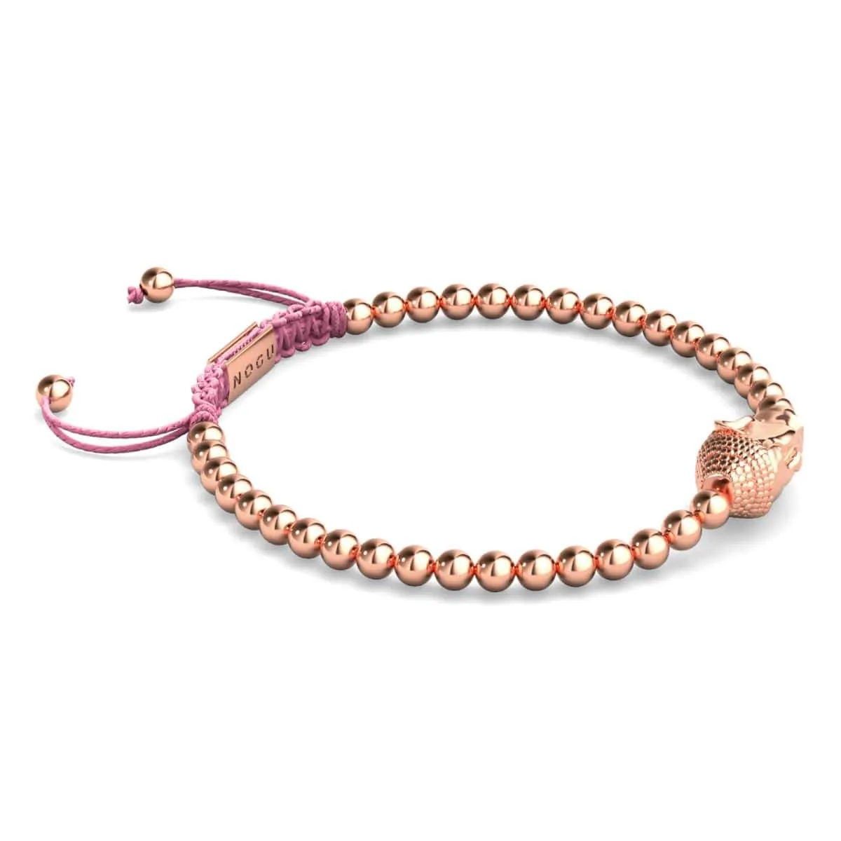 Gilded Buddha | 18k Rose Gold | Pink | Macrame Charmballa Bracelet