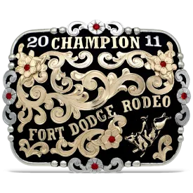 Gilded Rodeo Star Custom Buckle