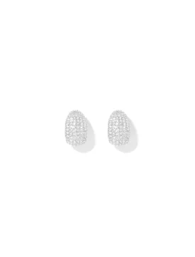 Gina Glass Stone Droplet Stud Earrings