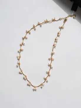 Gold Cherry Pearl Necklace