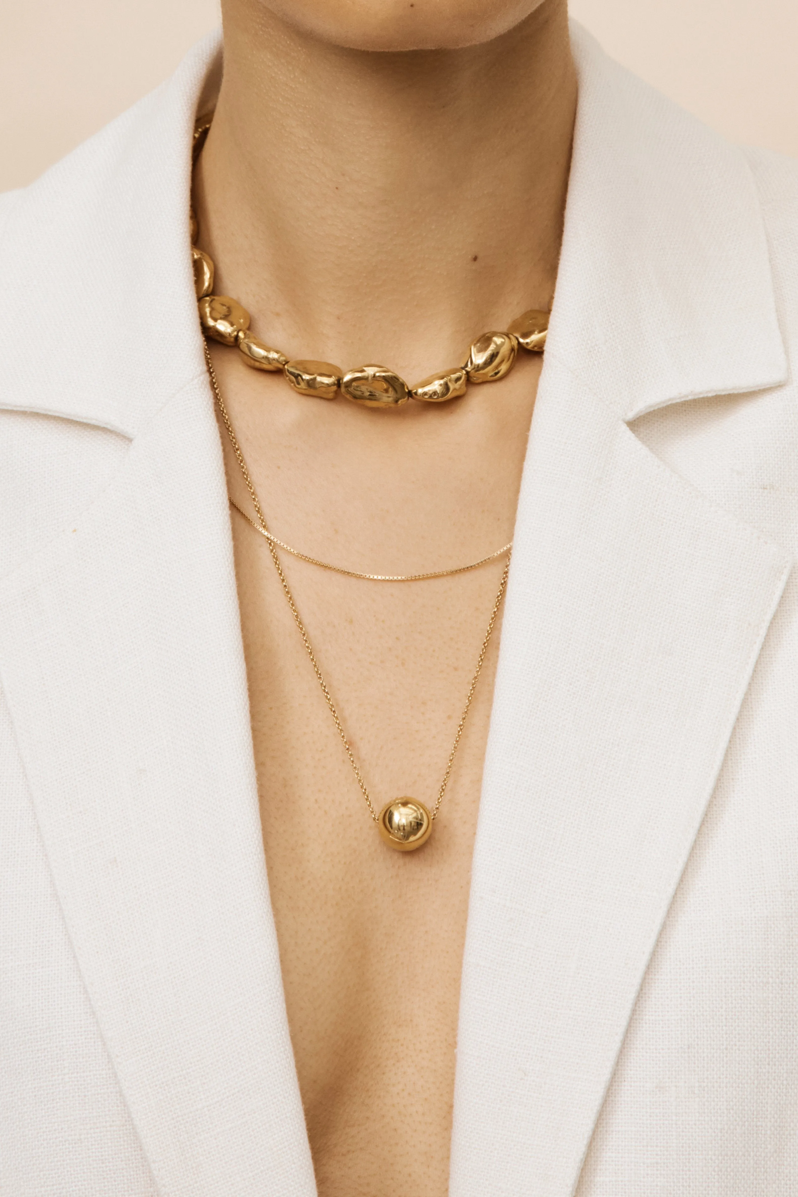 Gold Pearl Necklace