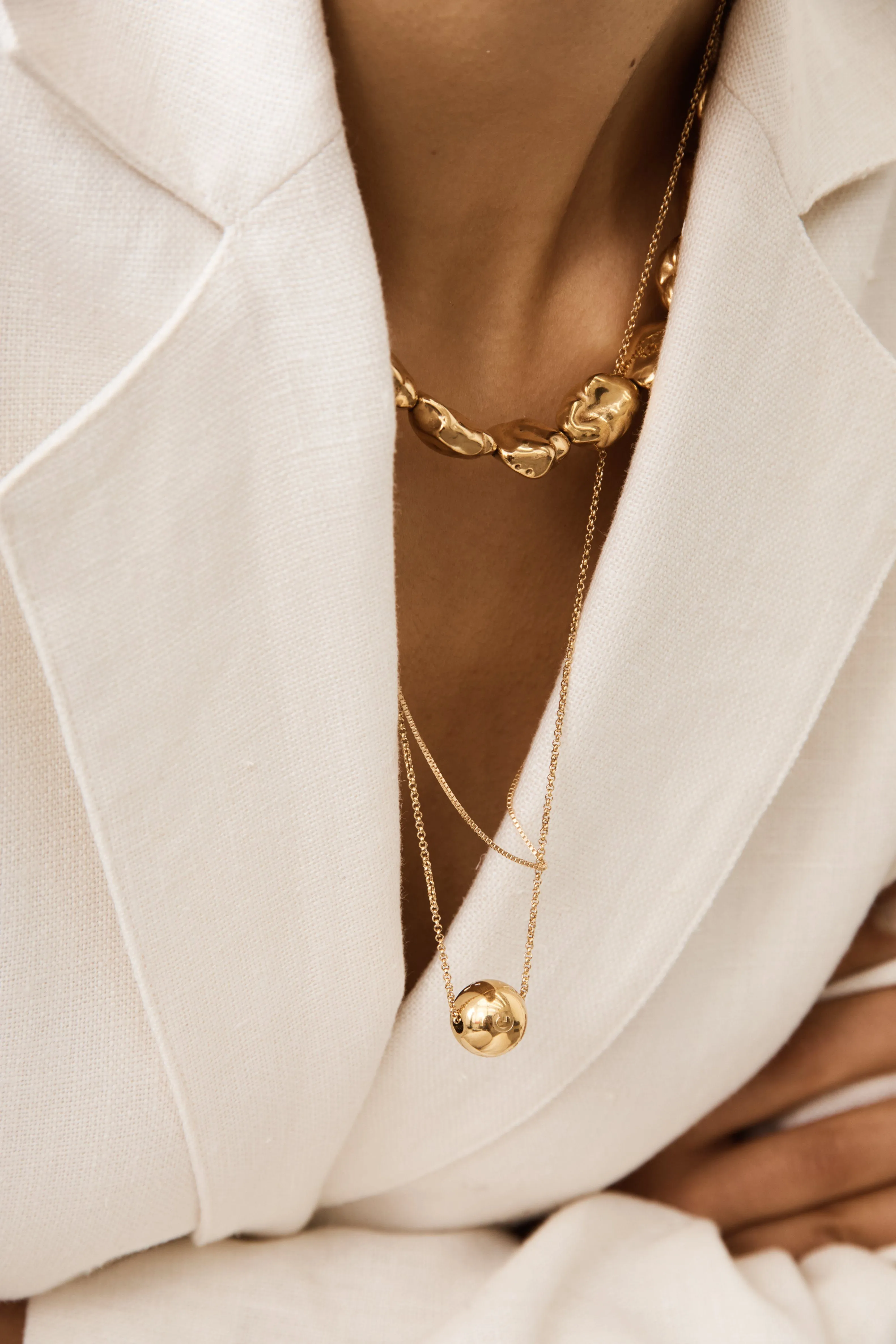 Gold Pearl Necklace