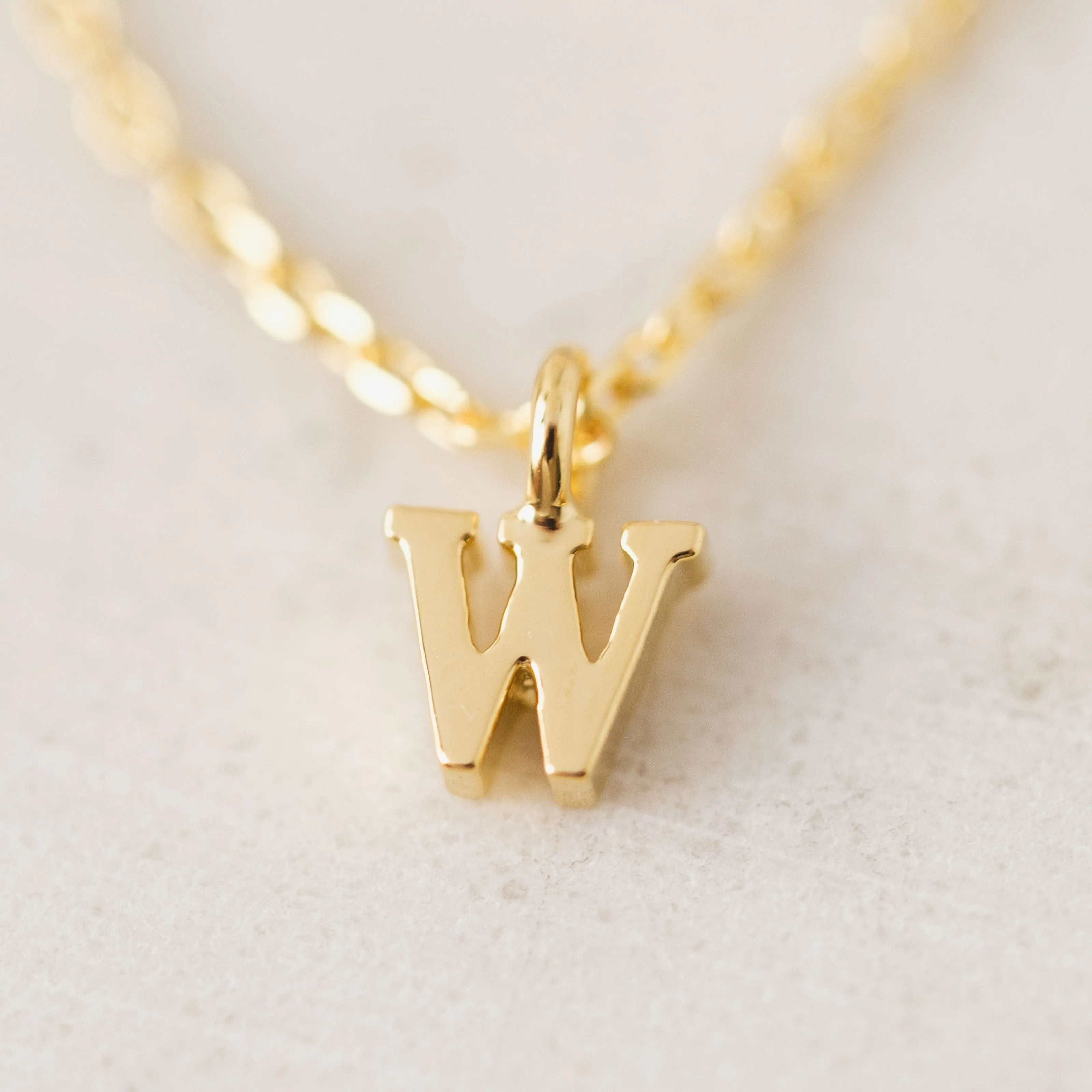 Gold Sincerely Yours Initial Necklace