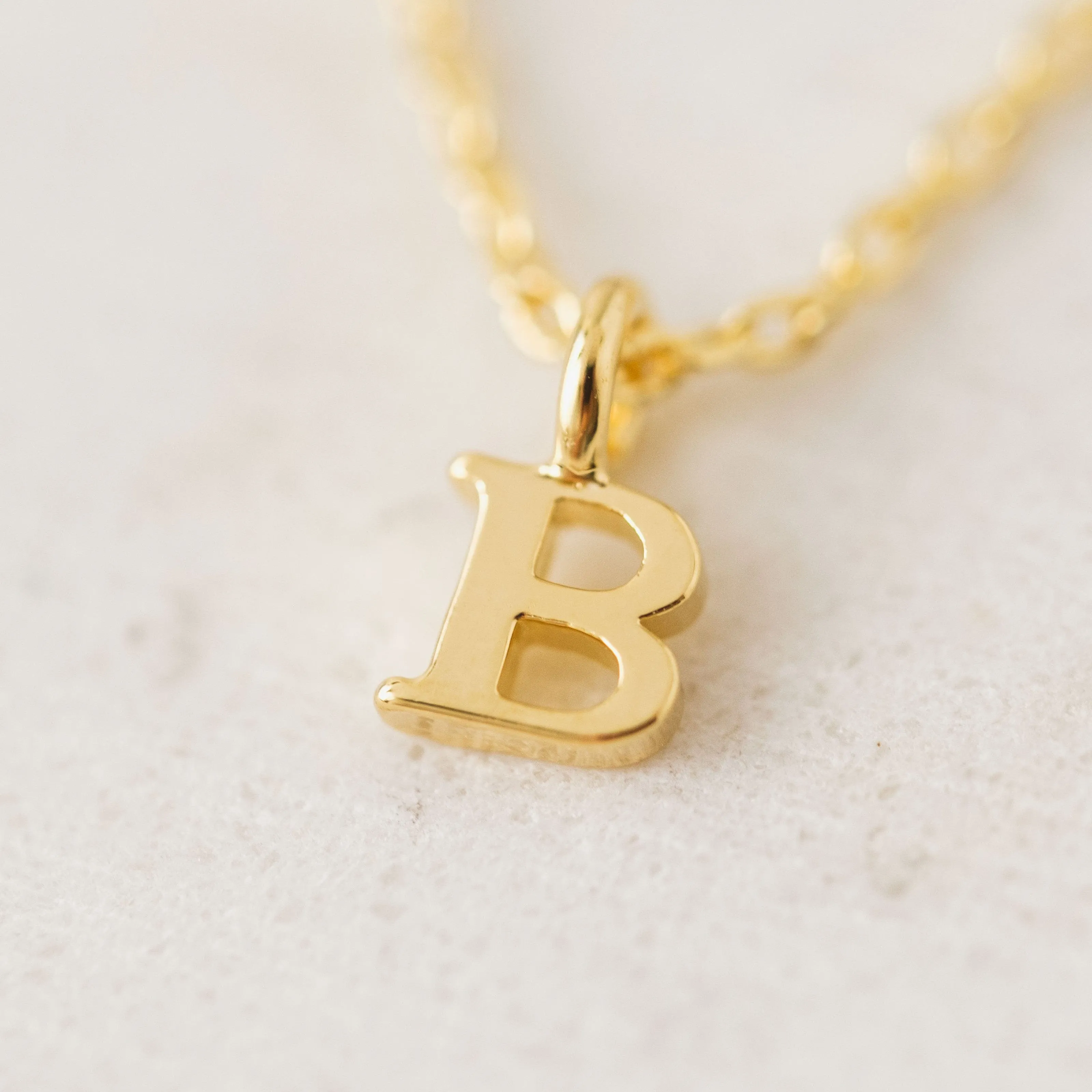 Gold Sincerely Yours Initial Necklace