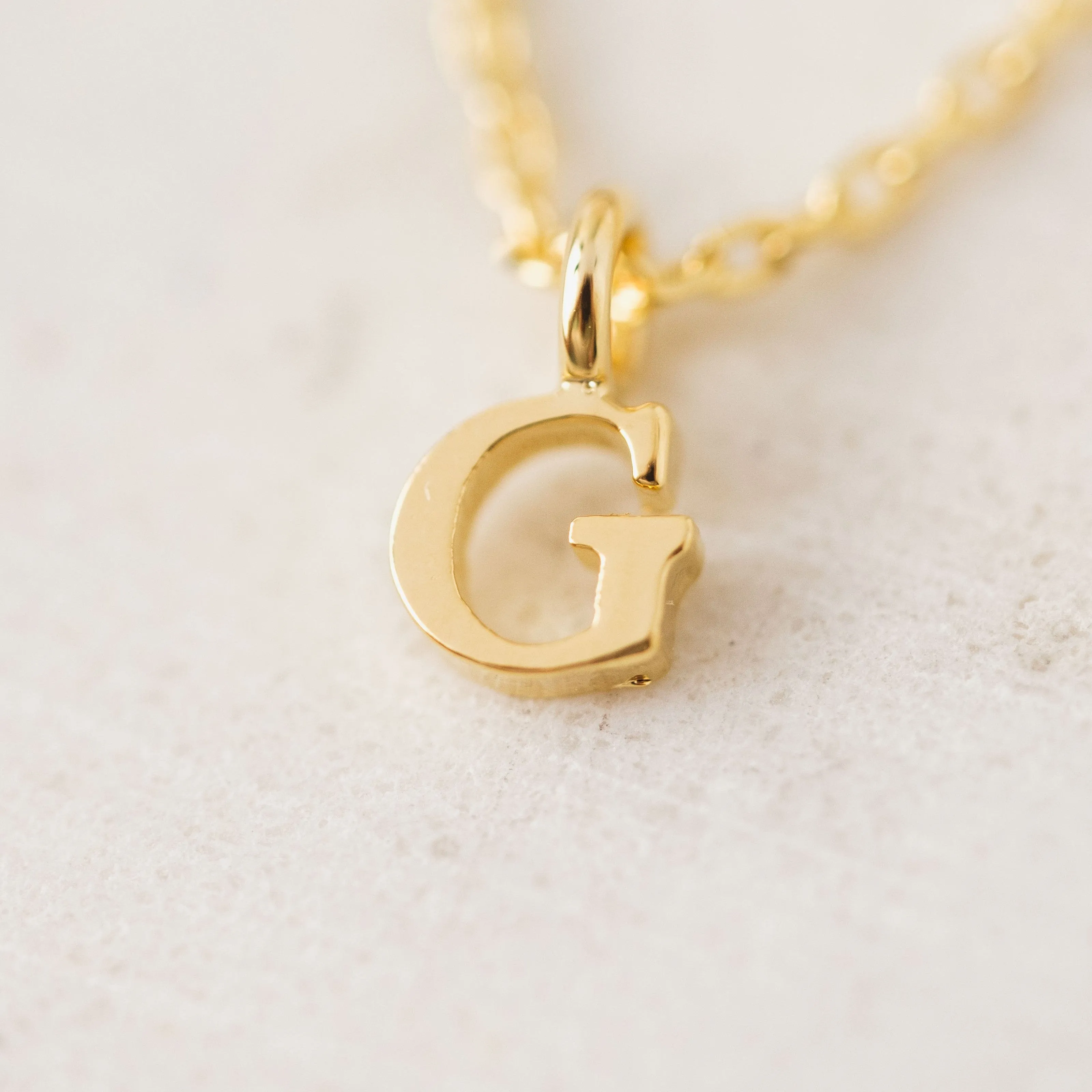 Gold Sincerely Yours Initial Necklace