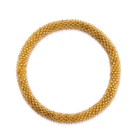 Golden Chalice | Himalayan Glass Bead Bracelet