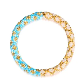 Golden Sky | Himalayan Glass Bead Bracelet