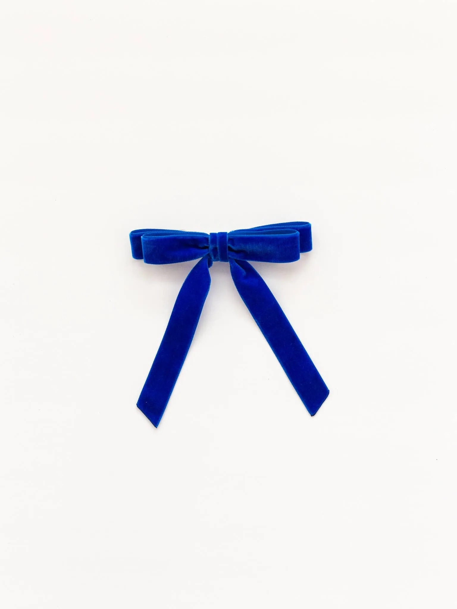 Grace & Grandeur Alice Short Bow Barrette: Royal Blue