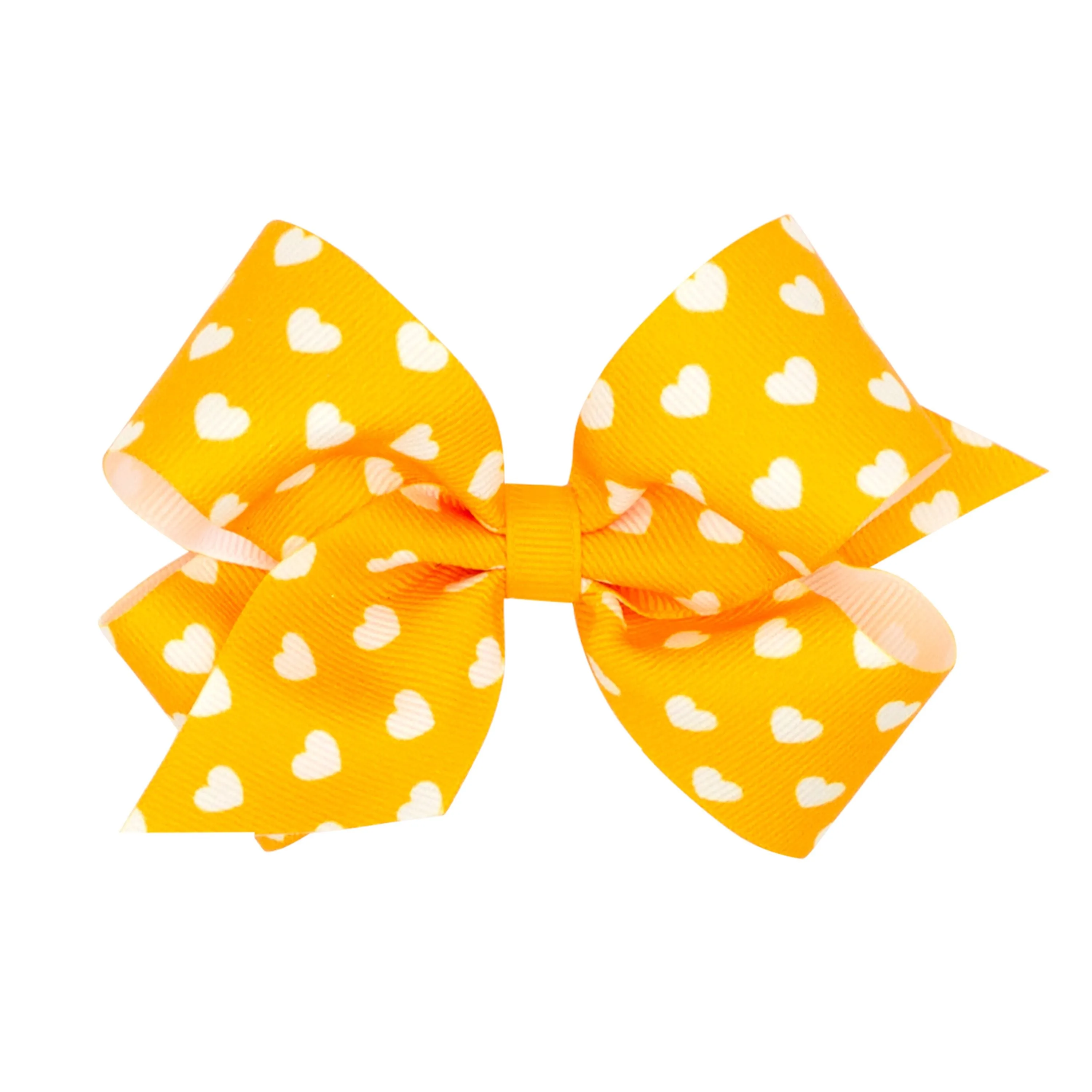 Grosgrain hearts printed bows