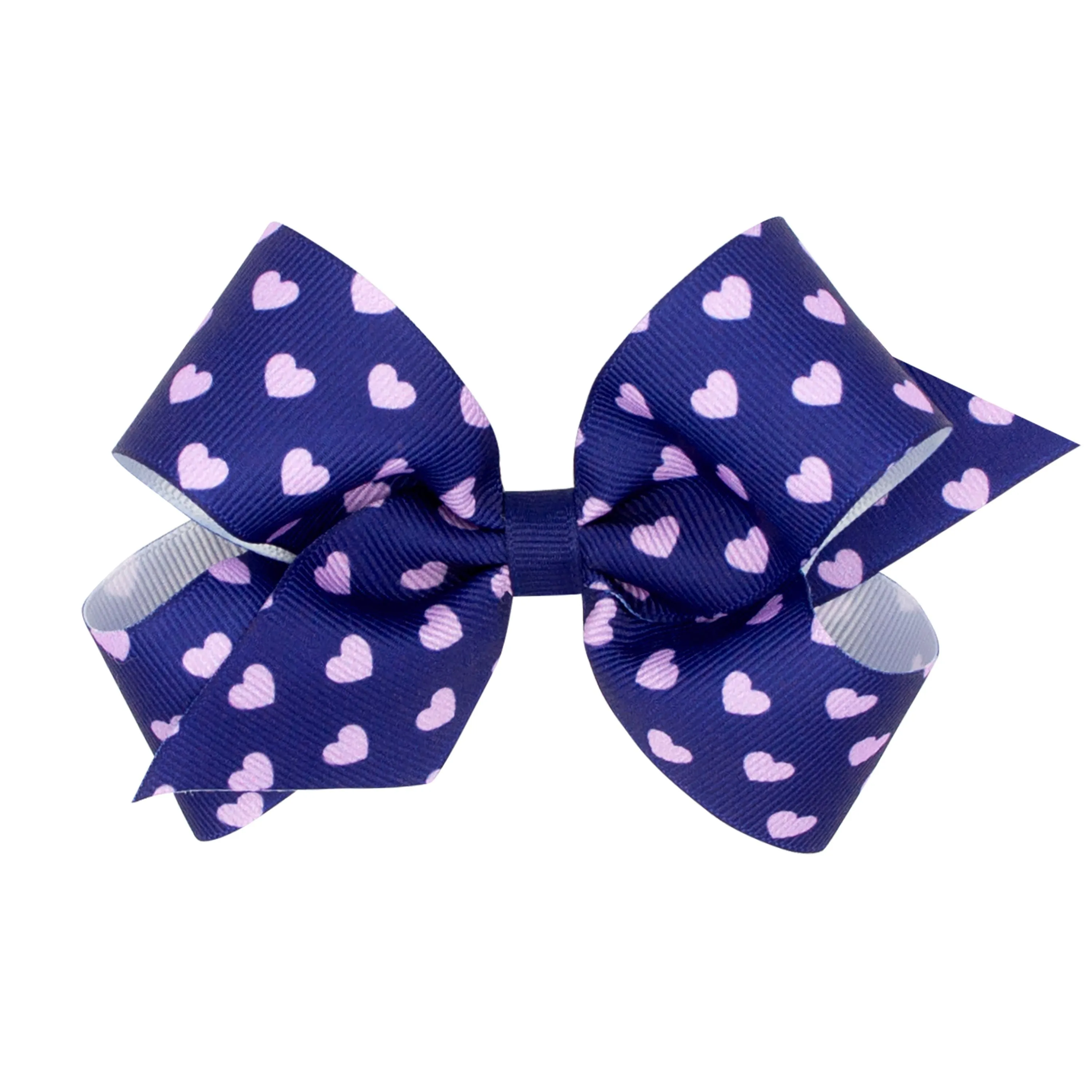 Grosgrain hearts printed bows