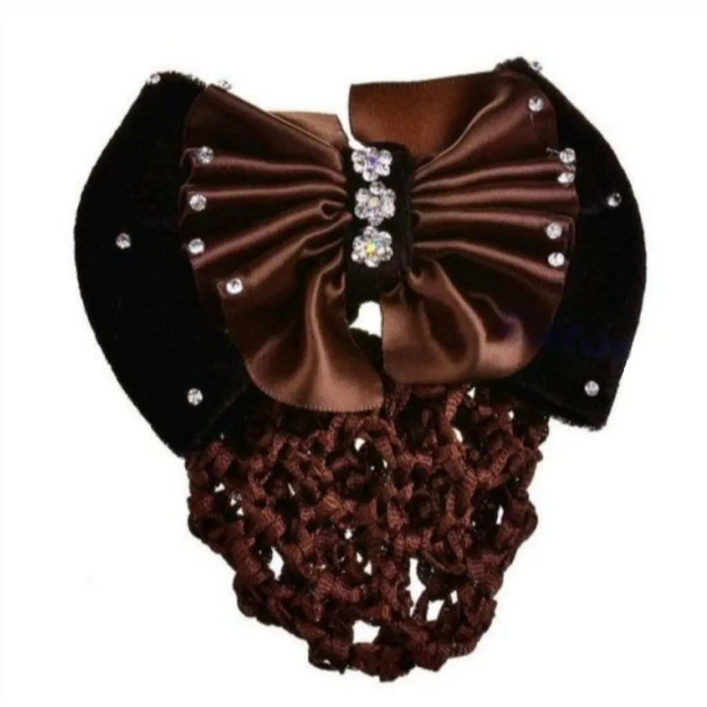 Hair Clip with Net Indie Diamante Flower