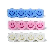 Happy faces  hair clips