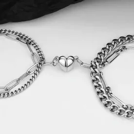 Heart Charm Couple Bracelets