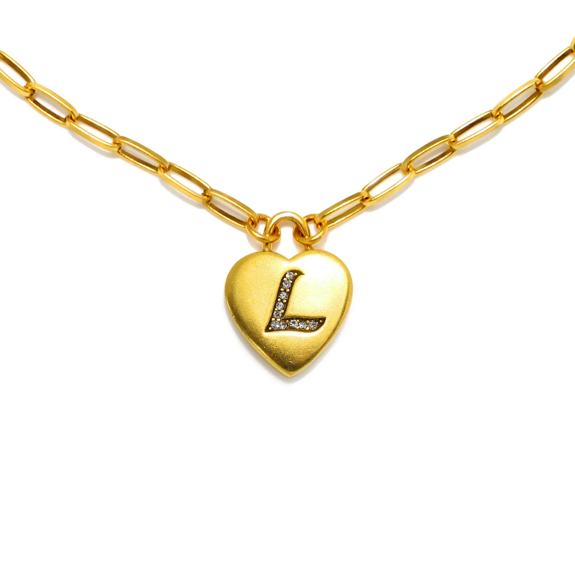 Heart Initial Necklace