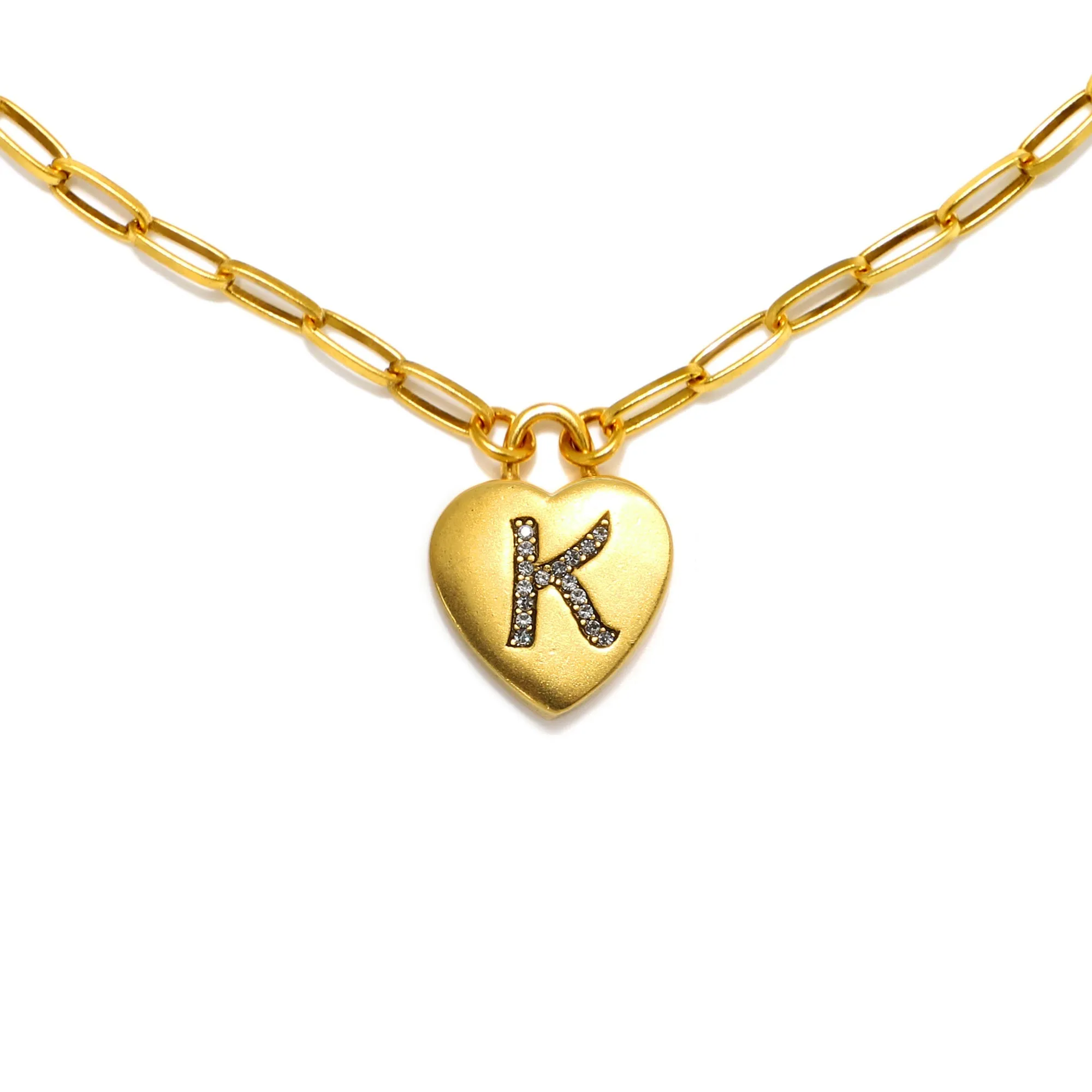 Heart Initial Necklace