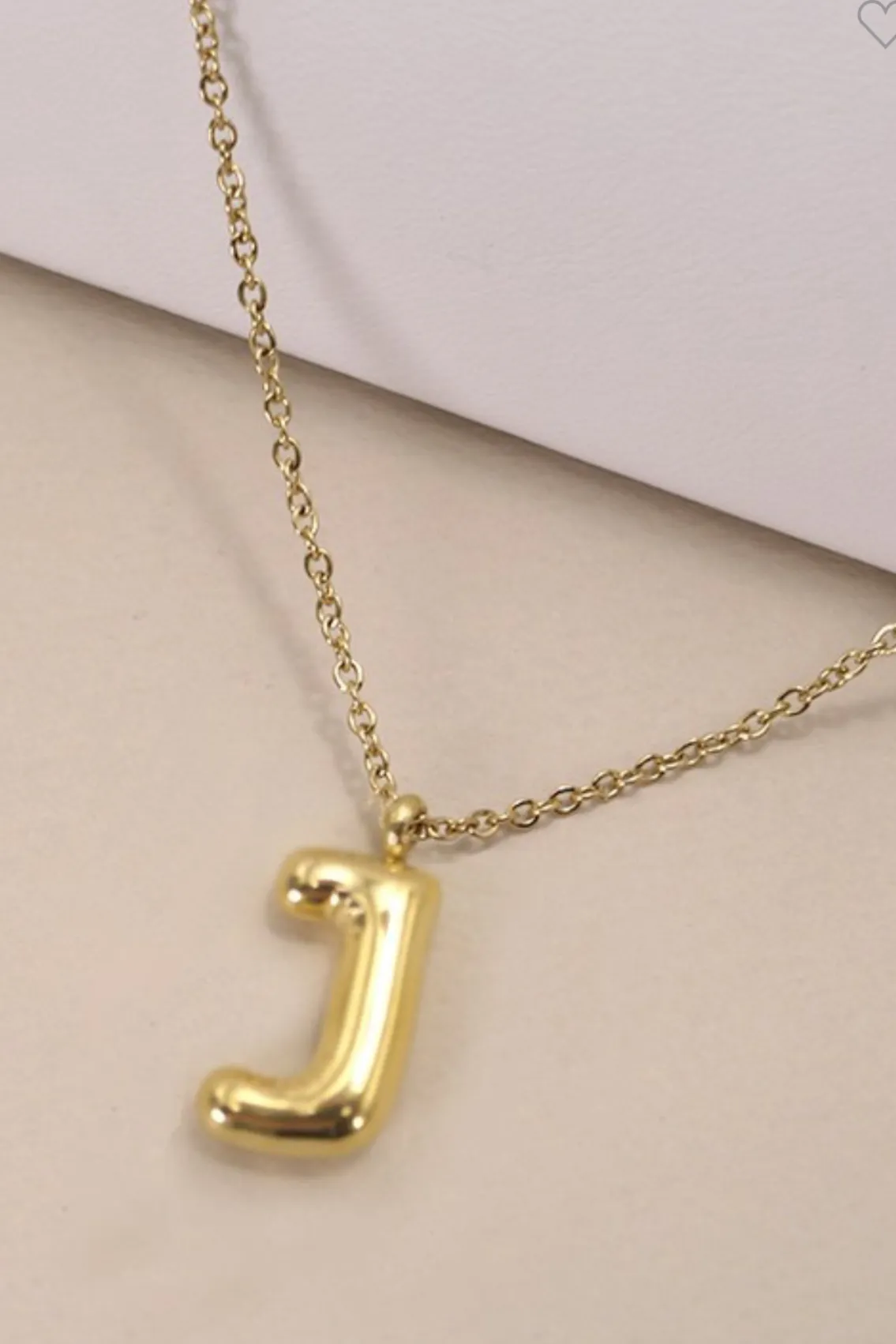 Initial Gold Bubble Necklaces