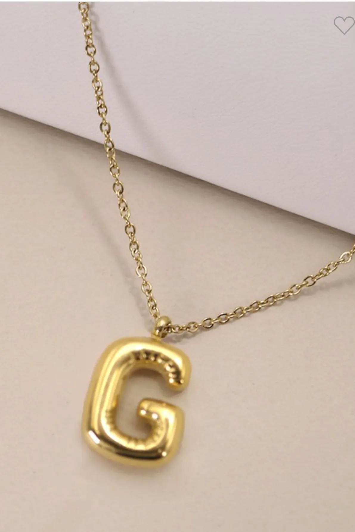 Initial Gold Bubble Necklaces