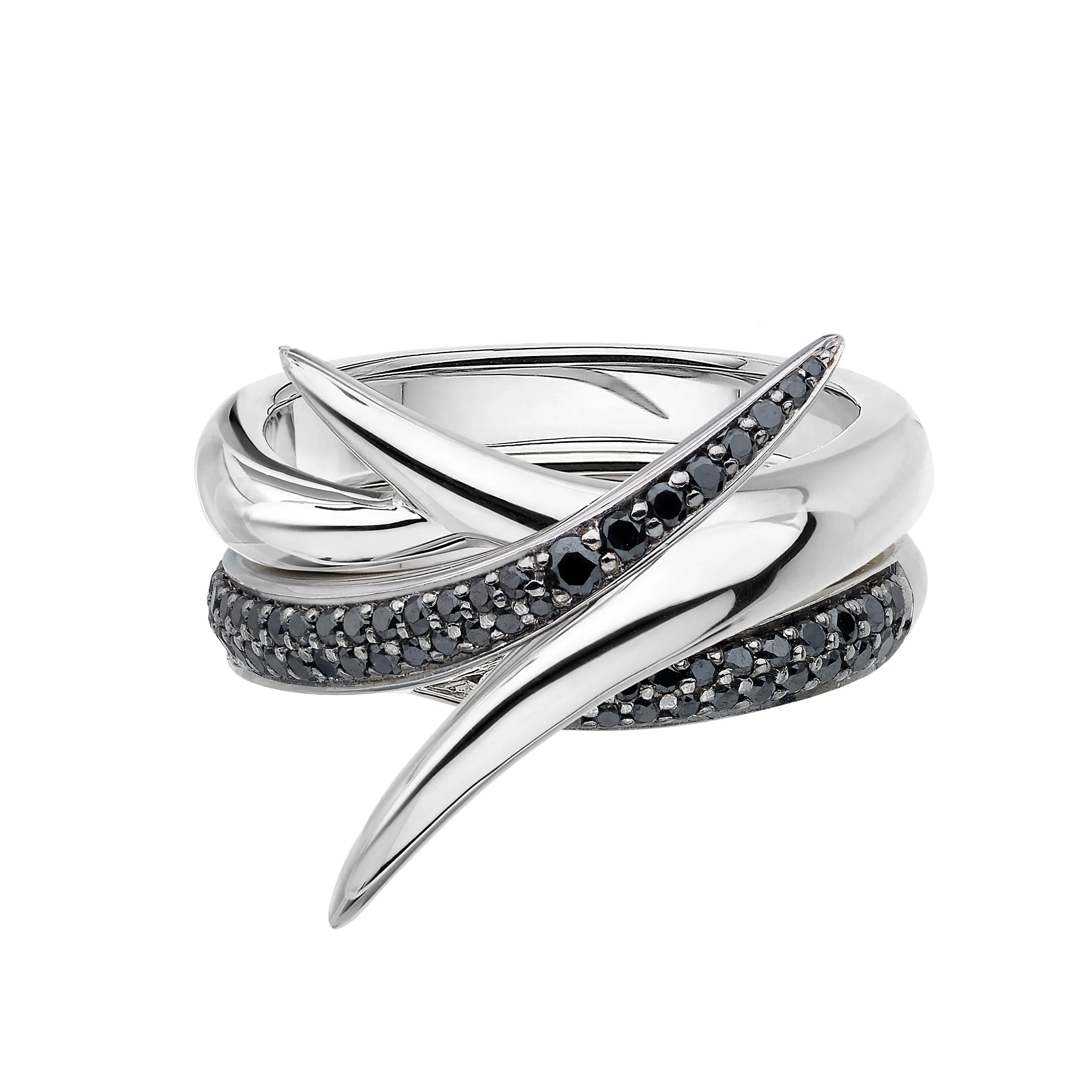 Interlocking Embrace Ring - 18ct White Gold