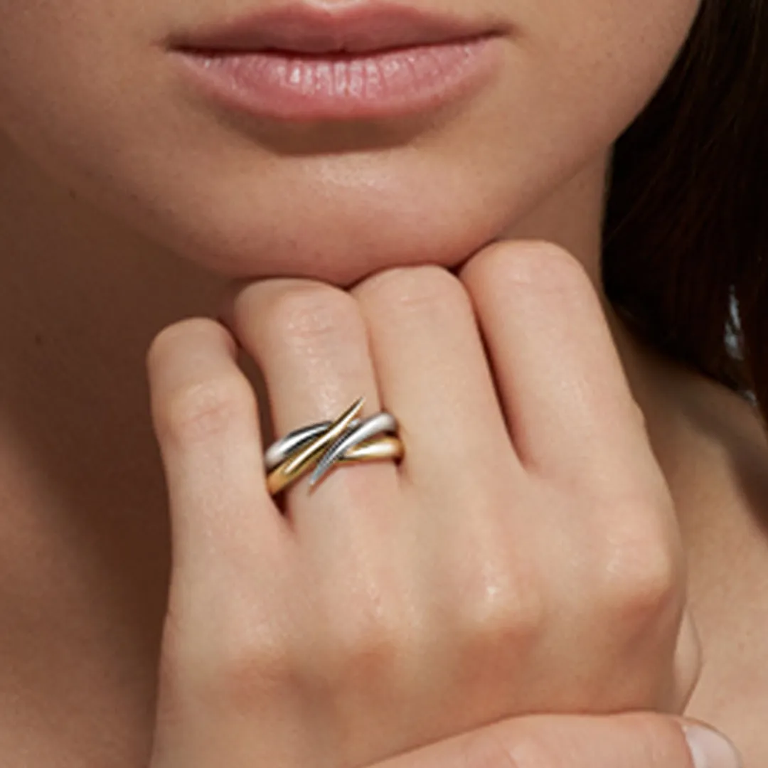 Interlocking Single Ring - 18ct Yellow Gold