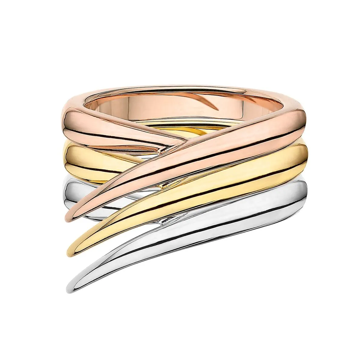 Interlocking Single Ring - 18ct Yellow Gold