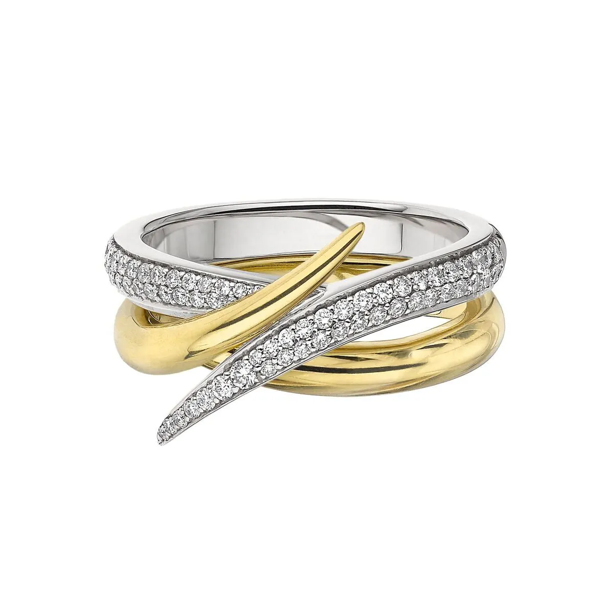 Interlocking Single Ring - 18ct Yellow Gold