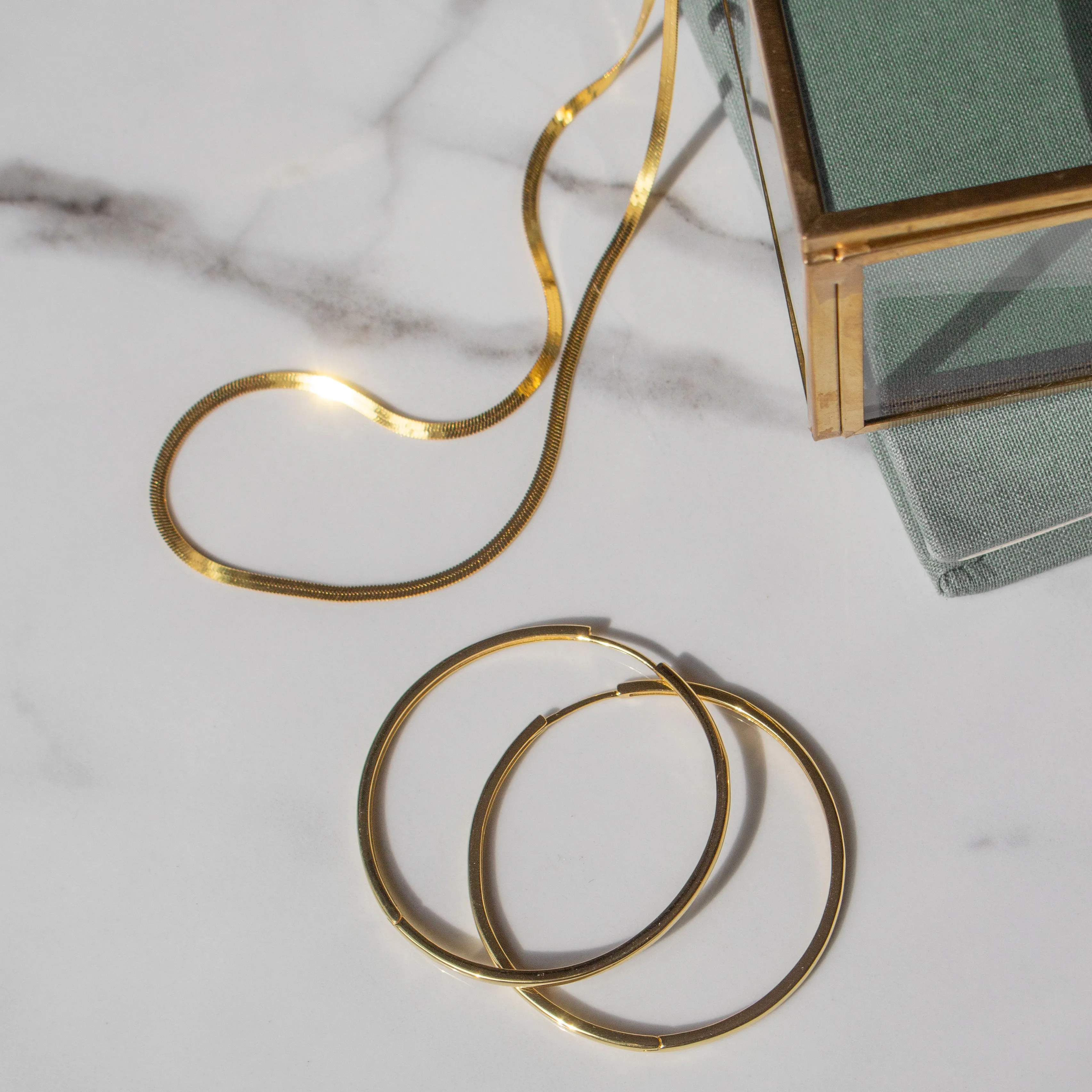 ISABELLA HERRINGBONE NECKLACE GOLD