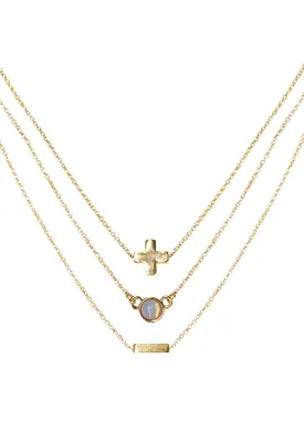 Journey Opal Delicate Chain Necklace Set