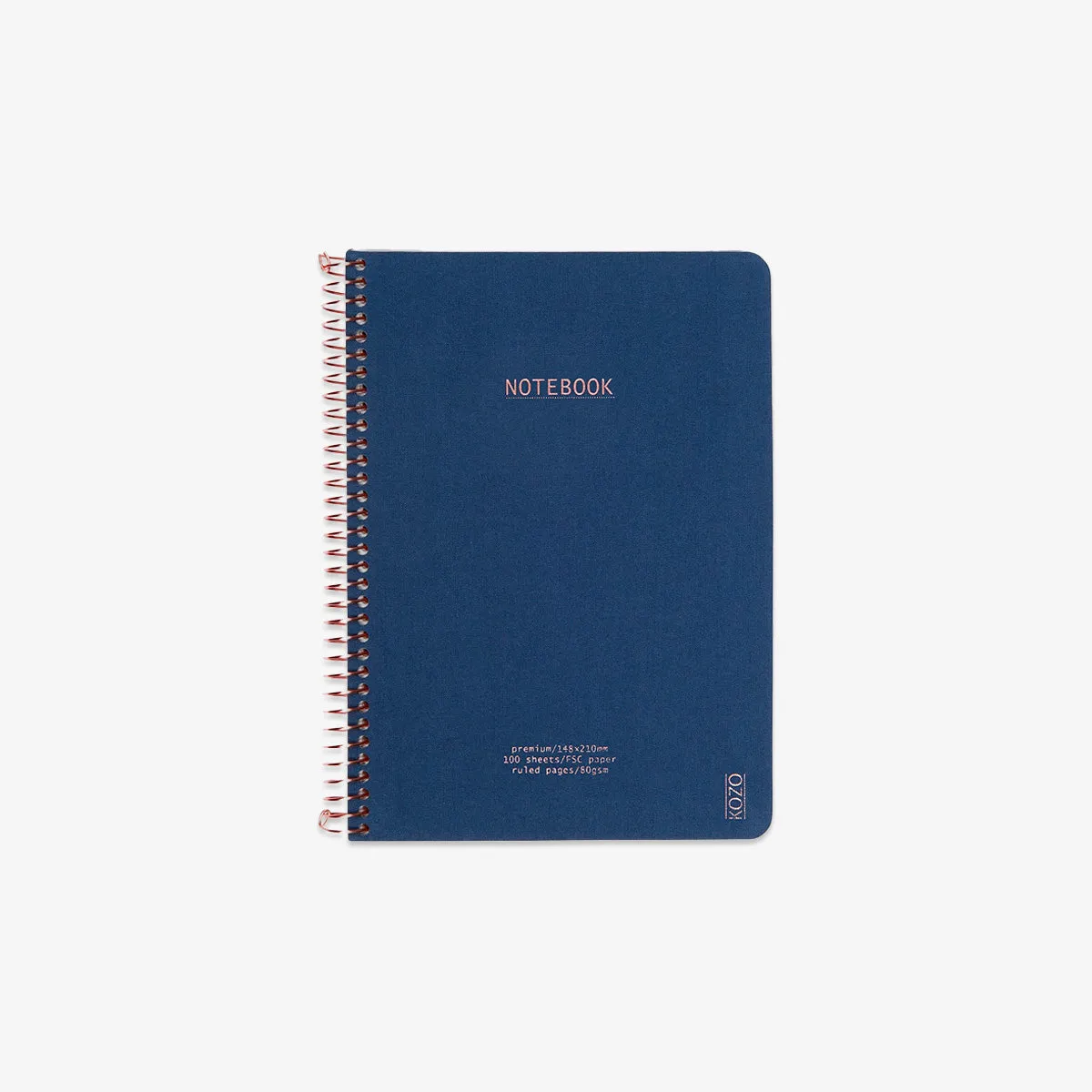 KOZO SPIRAL-BOUND NOTEBOOK A5 // NAVY