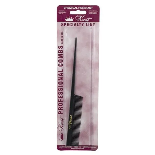 Krest Cleopatra 430 Wide Teeth Tail Comb in Black