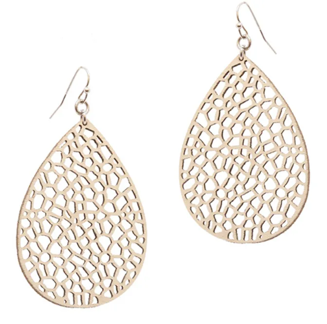 Leather Filigree Earring