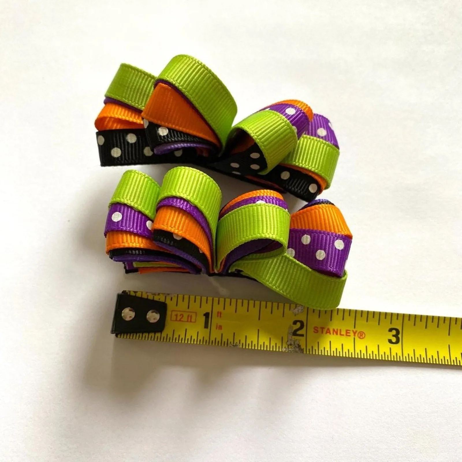 Little Girls Halloween Ribbon Hair Bows