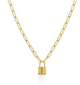 Lock At Me Gold Necklace