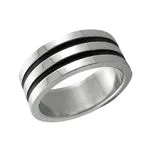 Mark Men's Stainless Steel Band Ring, Sizes 6,7,8