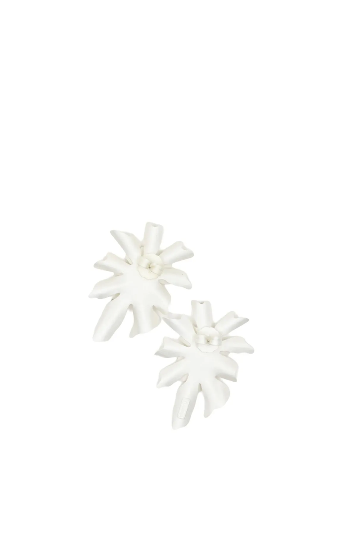 Matte Silver Flora Earrings