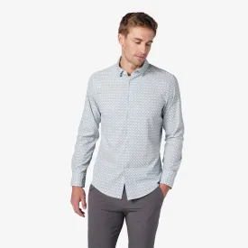 Men's Mizzen   Main | Leeward Trim No Tuck Long Sleeve | White Abstract Geo