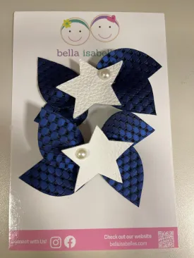 Mini Amanda bows with star(pair)