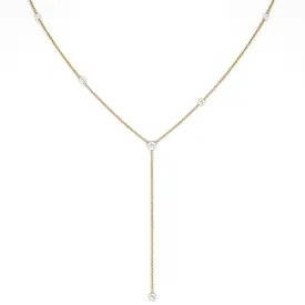 Moonstone Star Droplet Lariat