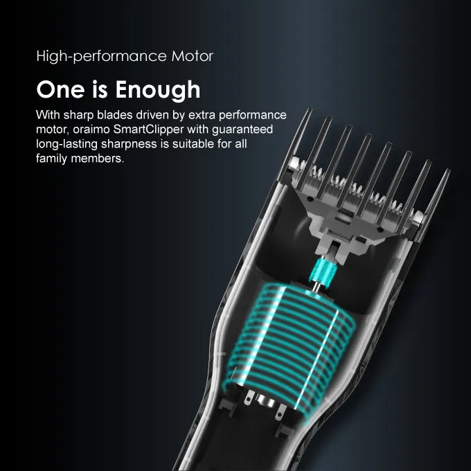 oraimo SmartClipper Cordless Hair Clipper With 4 Guided Combs