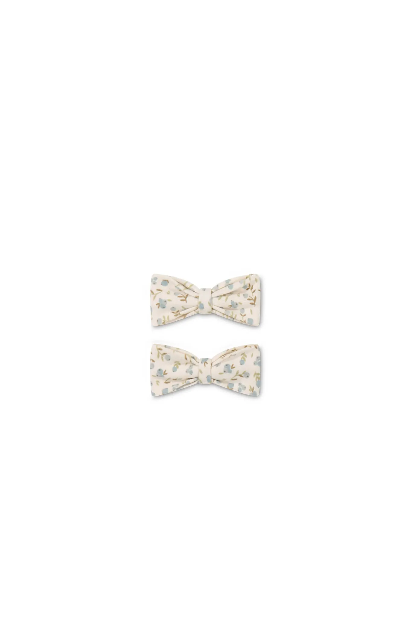 Organic Cotton Bow 2PK - Blueberry Ditsy