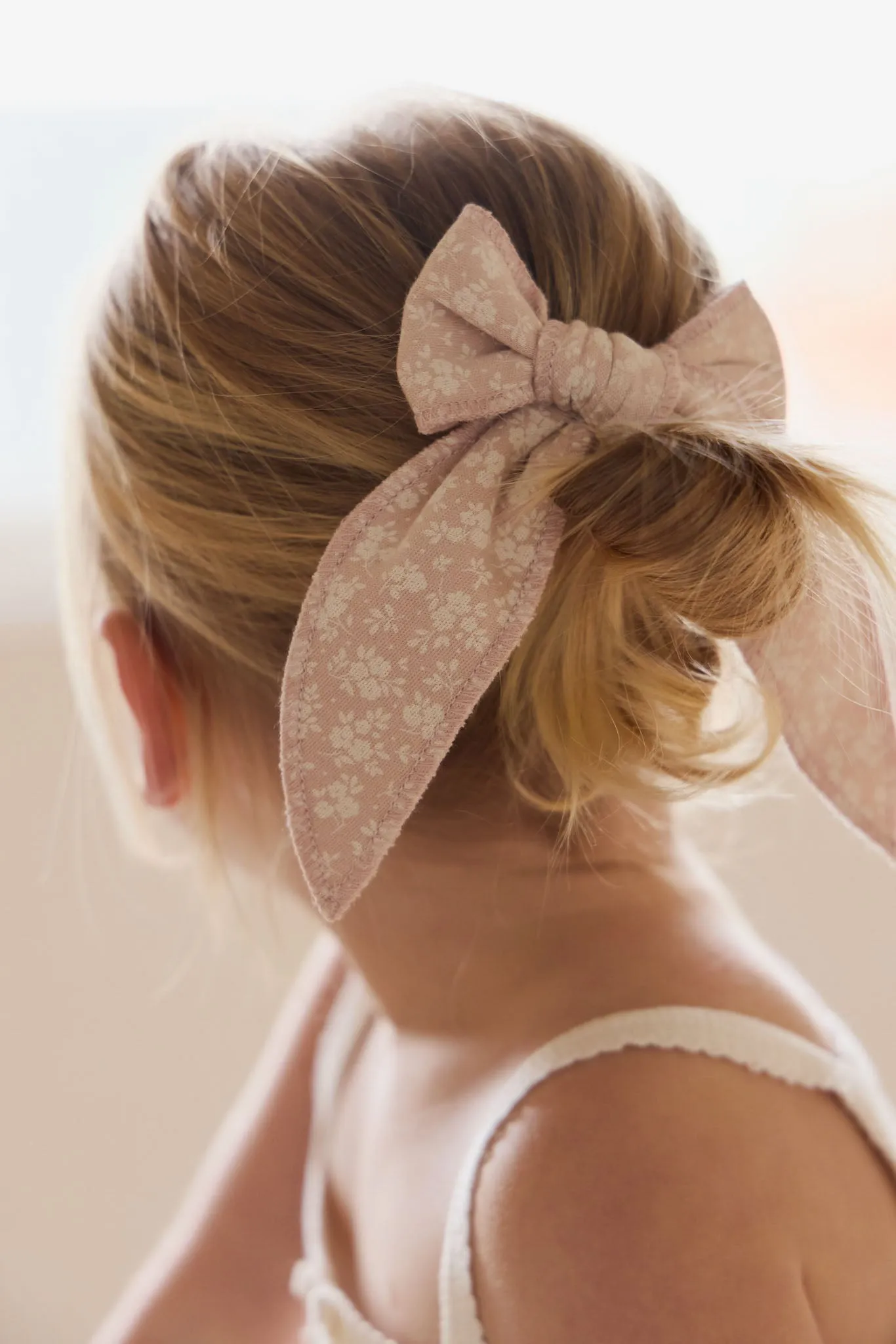 Organic Cotton Bow - Rosalie Field Rose