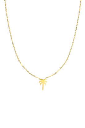 Palm Tree Necklace Gold