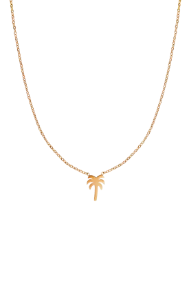 Palm Tree Necklace Rose Gold