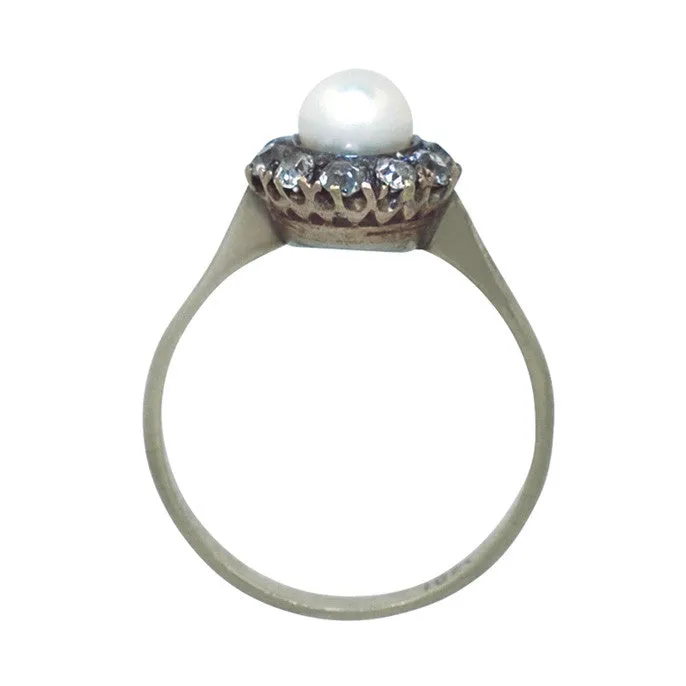 Pearl & Diamond Ring